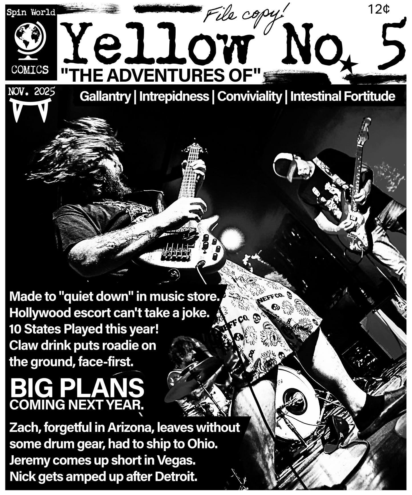 Yellow No. 5 - Comic Cover T-Shirt (Various Sizes) White Softstyle