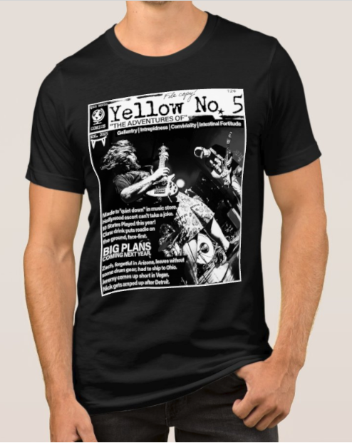 Yellow No. 5 - Comic Cover T-Shirt (Various Sizes) Black Softstyle