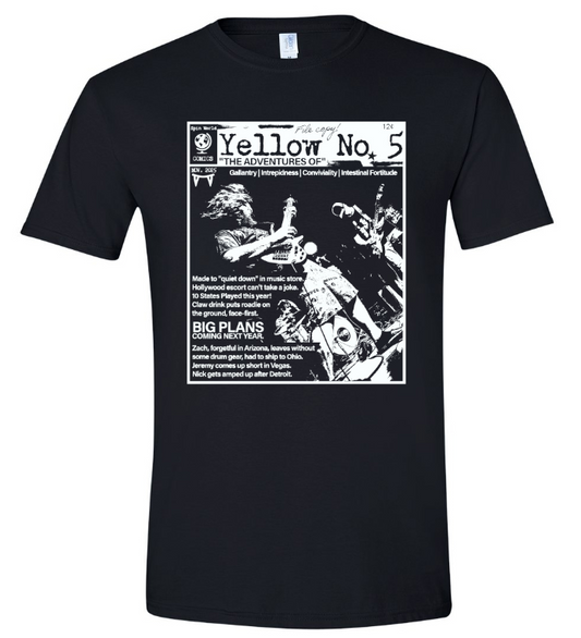 Yellow No. 5 - Comic Cover T-Shirt (Various Sizes) Black Softstyle