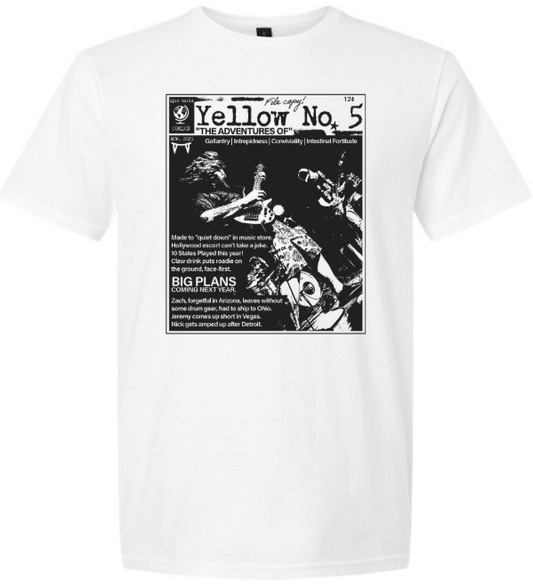 Yellow No. 5 - Comic Cover T-Shirt (Various Sizes) White Softstyle