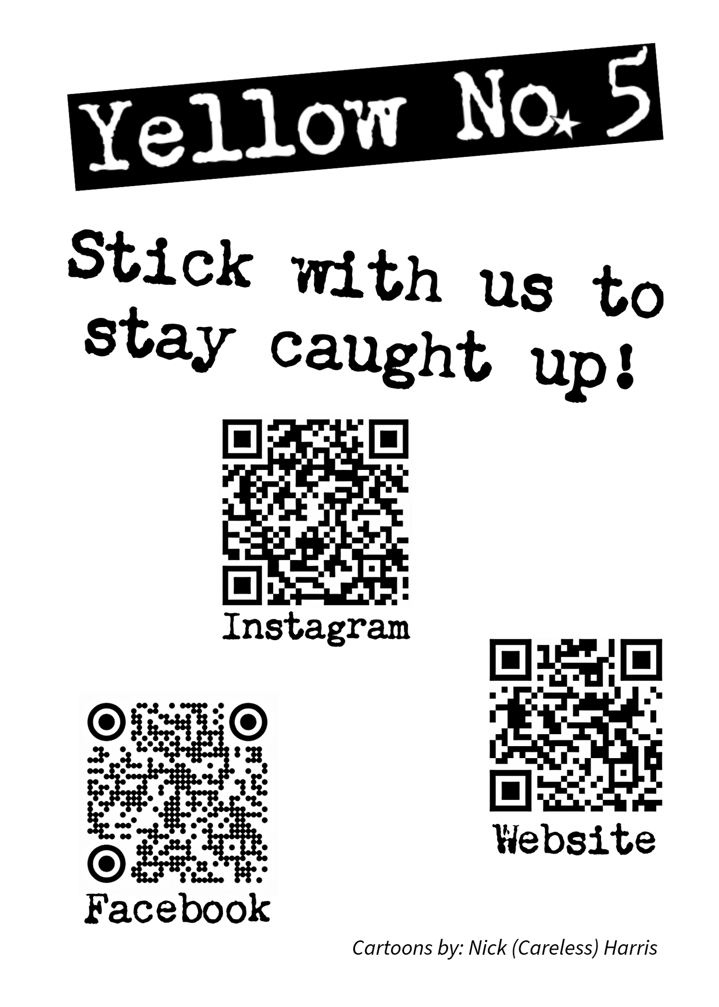 Yellow No. 5 | Sticker Sheets | All Weather Vinyl Stickers | Band Decals
