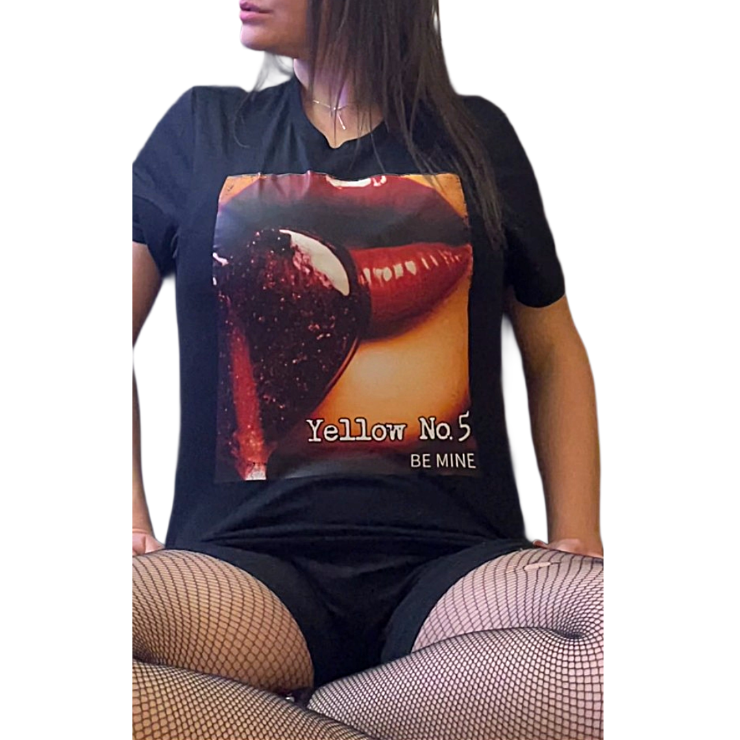 Yellow No. 5 | Be Mine | Black Softstyle | Full Color T-Shirt | Various Sizes